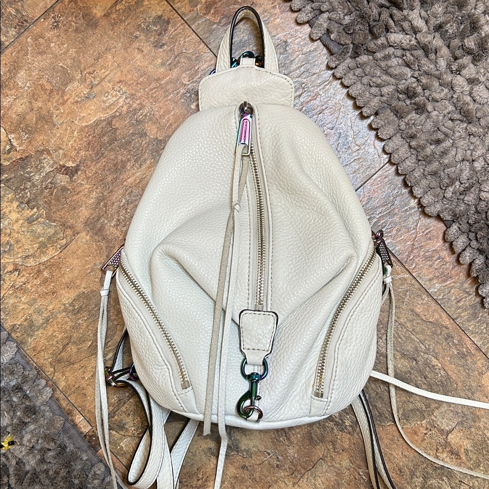 Rebecca Minkoff Off-White Leather Backpack